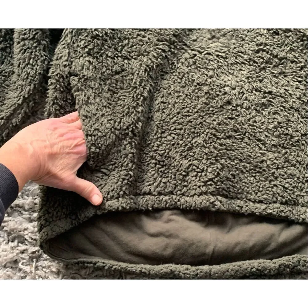 Lululemon Warmth Restore Sherpa olive green SWEATSHIRT SWEATER XS S